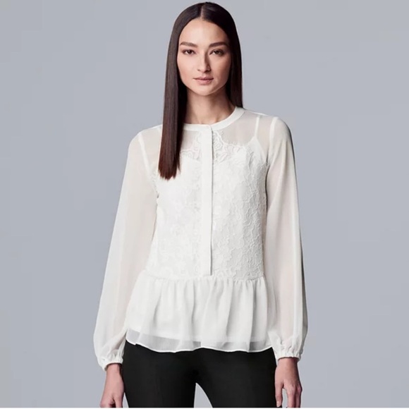 Simply Vera Vera Wang Tops - Simply Vera Wang White Blouse